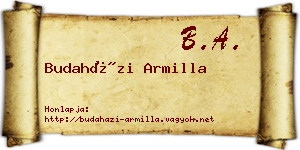 Budaházi Armilla névjegykártya